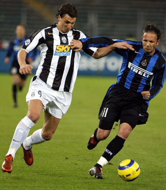 Ibrahimovic e Mihajlovic in Juventus-Inter (Ansa)